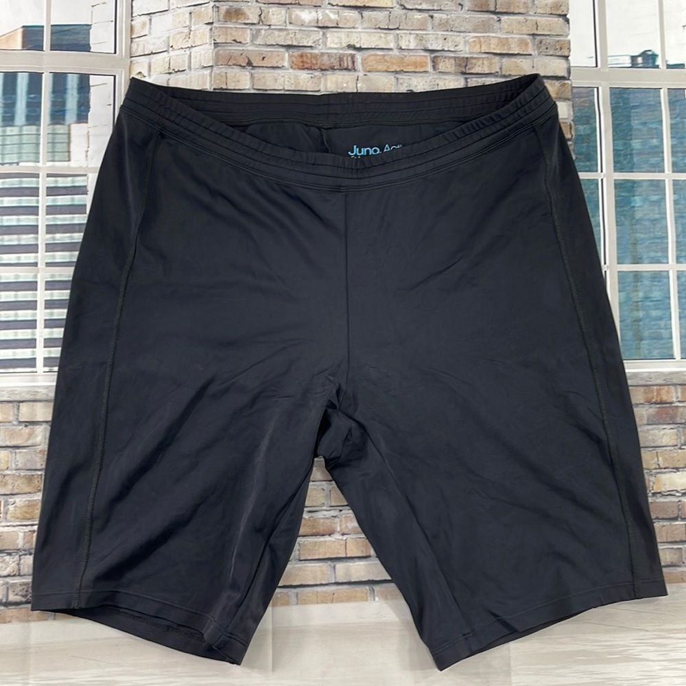 Women’s Juno Active Black Nylon Spandex Shorts (3X) E02
